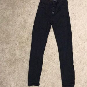 Black high rise denim